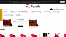 What Krasotika.sk website looked like in 2018 (6 years ago)