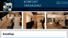 What Komforttarsashaz.hu website looked like in 2018 (6 years ago)