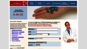 What Klinik.de website looked like in 2018 (6 years ago)