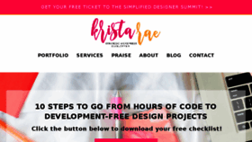 What Kristarae.co website looked like in 2018 (6 years ago)