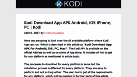 What Kodidownloadappz.com website looked like in 2018 (6 years ago)