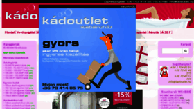 What Kadoutlet.hu website looked like in 2018 (6 years ago)