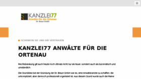 What Kanzlei77.de website looked like in 2018 (6 years ago)