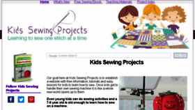 What Kids-sewing-projects.com website looked like in 2018 (6 years ago)