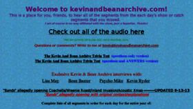 What Kevinandbeanarchive.com website looked like in 2018 (6 years ago)
