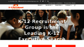 What K12recruitmentgroup.com website looked like in 2018 (5 years ago)