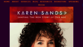 What Karensands.com website looked like in 2018 (6 years ago)