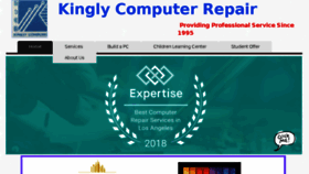 What Kinglycomputer.com website looked like in 2018 (5 years ago)