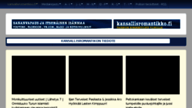 What Kansallisromantikko.fi website looked like in 2018 (6 years ago)