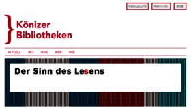What Koenizerbibliotheken.ch website looked like in 2018 (6 years ago)