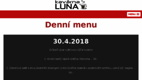 What Kavarnaluna.cz website looked like in 2018 (6 years ago)