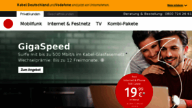 What Kabeldeutschland.de website looked like in 2018 (6 years ago)