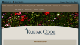 What Kubiakcook.com website looked like in 2018 (6 years ago)