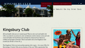 What Kingsburyclub.com website looked like in 2018 (6 years ago)