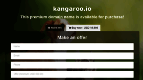 What Kangaroo.io website looked like in 2018 (5 years ago)