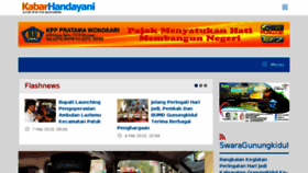 What Kabarhandayani.com website looked like in 2018 (5 years ago)