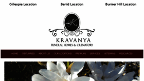 What Kravanyafuneral.com website looked like in 2018 (6 years ago)