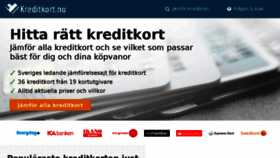 What Kreditkort.nu website looked like in 2018 (6 years ago)