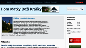 What Klasterkraliky.cz website looked like in 2018 (6 years ago)