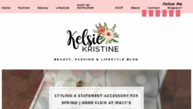 What Kelsiekristine.com website looked like in 2018 (6 years ago)
