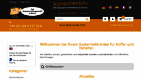 What Kofferfunshop.de website looked like in 2018 (5 years ago)