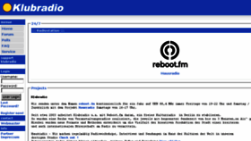 What Klubradio.de website looked like in 2018 (7 years ago)