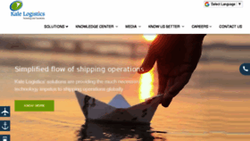 What Kalelogistics.in website looked like in 2018 (5 years ago)
