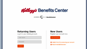 What Kelloggbenefitscenter.com website looked like in 2018 (5 years ago)