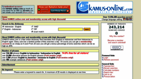 What Kamus-online.com website looked like in 2018 (5 years ago)