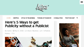 What Keetria.com website looked like in 2018 (6 years ago)