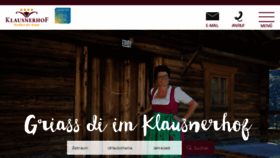 What Klausnerhof.at website looked like in 2018 (5 years ago)