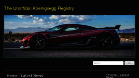 What Koenigsegg-registry.net website looked like in 2018 (5 years ago)
