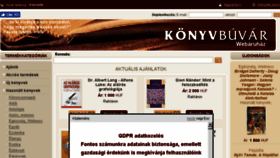 What Konyvbuvar.hu website looked like in 2018 (5 years ago)
