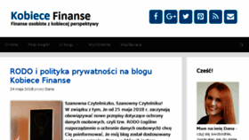 What Kobiecefinanse.pl website looked like in 2018 (5 years ago)