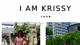 What Krissyfied.com website looked like in 2018 (5 years ago)