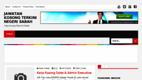 What Kerjakosongsabah.com website looked like in 2018 (5 years ago)