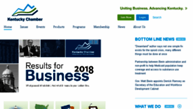 What Kychamber.com website looked like in 2018 (5 years ago)
