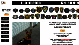 What K-9armor.com website looked like in 2018 (5 years ago)