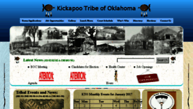 What Kickapootribeofoklahoma.com website looked like in 2018 (5 years ago)