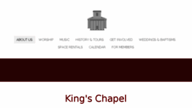 What Kings-chapel.org website looked like in 2018 (5 years ago)