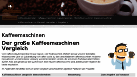 What Kaffeemaschinen-vergleich.com website looked like in 2018 (5 years ago)