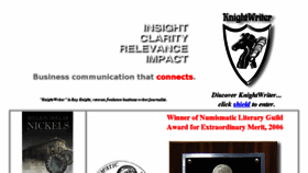 What Knightwriter.com website looked like in 2018 (5 years ago)