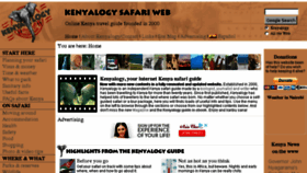 What Kenyalogy.com website looked like in 2018 (5 years ago)