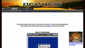 What Kakuro-knacker.de website looked like in 2018 (5 years ago)