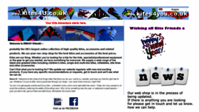 What Kites4you.co.uk website looked like in 2018 (5 years ago)