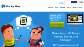 What Kidsappmaker.com website looked like in 2018 (5 years ago)