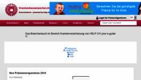 What Krankenkassenportal.ch website looked like in 2018 (5 years ago)