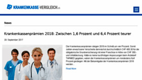 What Krankenkassenblog.ch website looked like in 2018 (5 years ago)