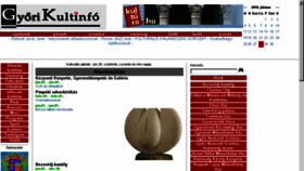 What Kultinf.gyor.hu website looked like in 2018 (5 years ago)