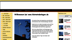 What Kleinwindanlagen.de website looked like in 2018 (8 years ago)
